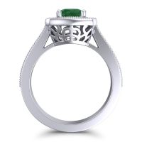 Cathedral Halo Cushion Carma Ring