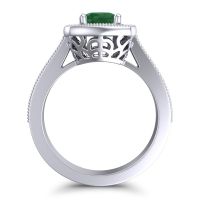 Cathedral Halo Cushion Carma Ring