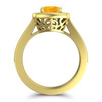 Cathedral Halo Cushion Carma Ring