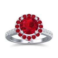 Halo Pave Ratha Ring