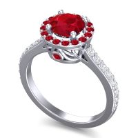 Halo Pave Ratha Ring