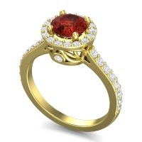 Halo Pave Ratha Ring