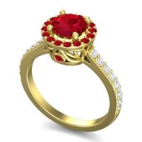 Halo Pave Ratha Ring