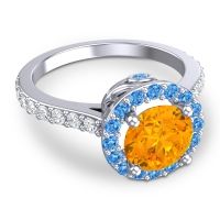 Halo Pave Ratha Ring