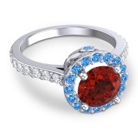 Halo Pave Ratha Ring