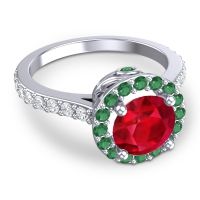 Halo Pave Ratha Ring