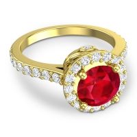 Halo Pave Ratha Ring