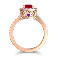 Halo Pave Ratha Ring