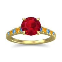 Cathedral Pave Java Ring