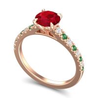 Cathedral Pave Java Ring