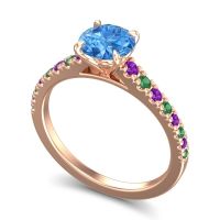 Cathedral Pave Java Ring