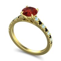 Cathedral Pave Java Ring