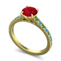 Cathedral Pave Java Ring