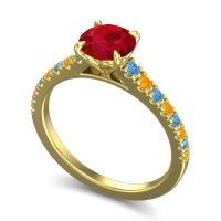 Cathedral Pave Java Ring