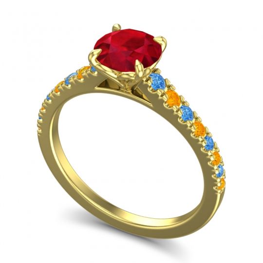 Cathedral Pave Java Ring