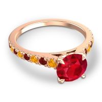 Cathedral Pave Java Ring