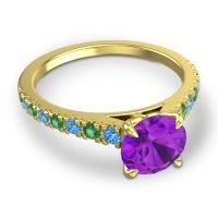 Cathedral Pave Java Ring