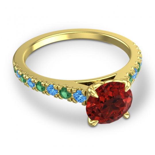 Cathedral Pave Java Ring