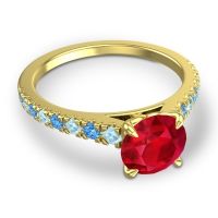 Cathedral Pave Java Ring