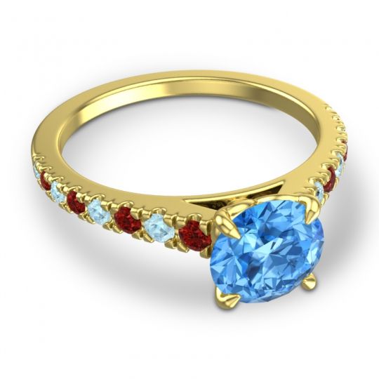 Cathedral Pave Java Ring