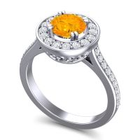 Halo Pave Iza Ring