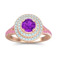Ornate Halo Pave Nikama Ring