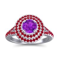 Ornate Halo Pave Nikama Ring