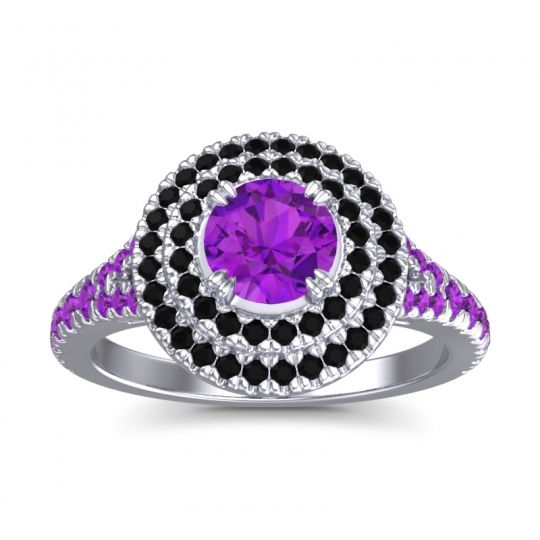 Ornate Halo Pave Nikama Ring