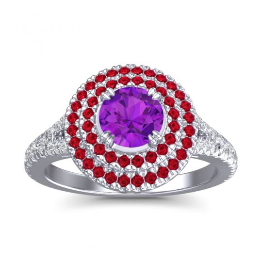 Ornate Halo Pave Nikama Ring