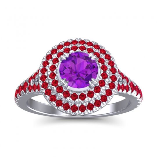 Ornate Halo Pave Nikama Ring