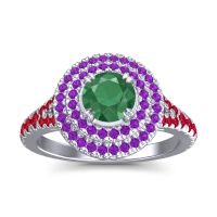 Ornate Halo Pave Nikama Ring