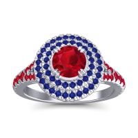 Ornate Halo Pave Nikama Ring