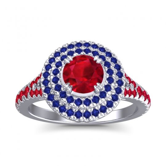 Ornate Halo Pave Nikama Ring