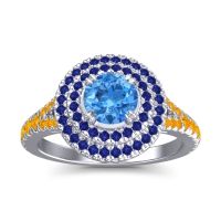 Ornate Halo Pave Nikama Ring
