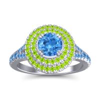 Ornate Halo Pave Nikama Ring