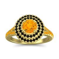 Ornate Halo Pave Nikama Ring