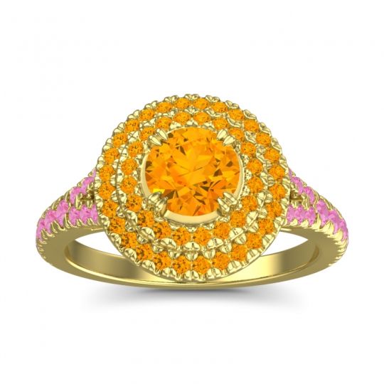 Ornate Halo Pave Nikama Ring