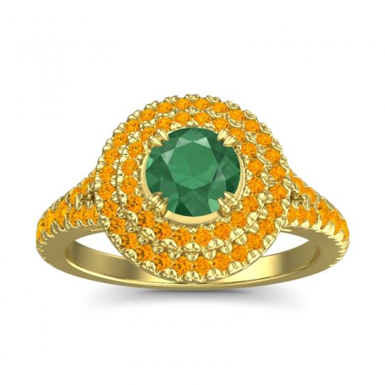 Ornate Halo Pave Nikama Ring