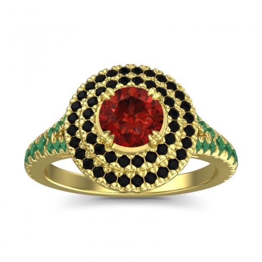 Ornate Halo Pave Nikama Ring
