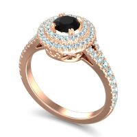 Ornate Halo Pave Nikama Ring