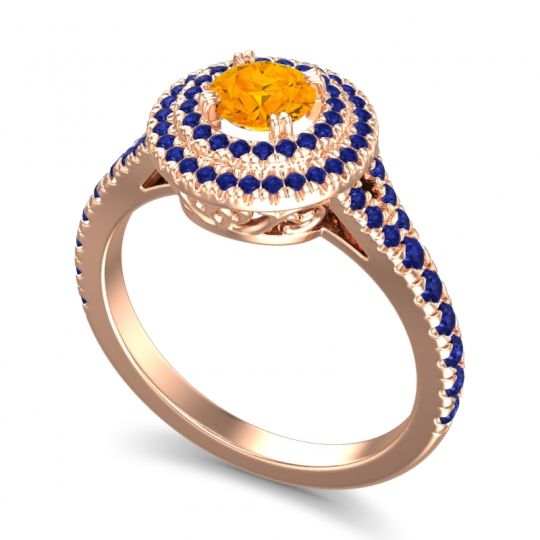 Ornate Halo Pave Nikama Ring
