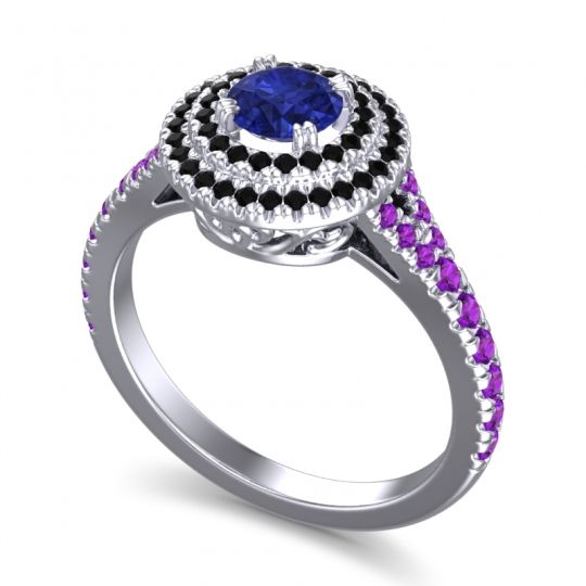 Ornate Halo Pave Nikama Ring
