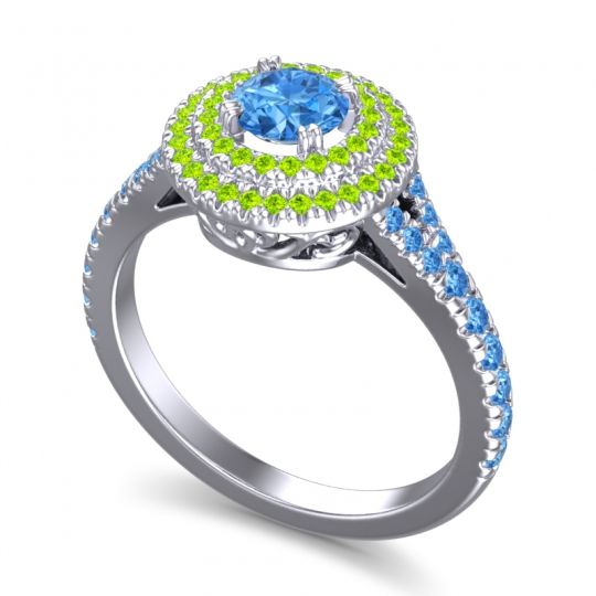 Ornate Halo Pave Nikama Ring