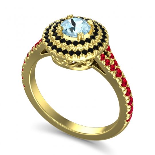 Ornate Halo Pave Nikama Ring