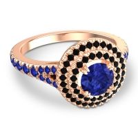 Ornate Halo Pave Nikama Ring