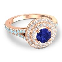 Ornate Halo Pave Nikama Ring