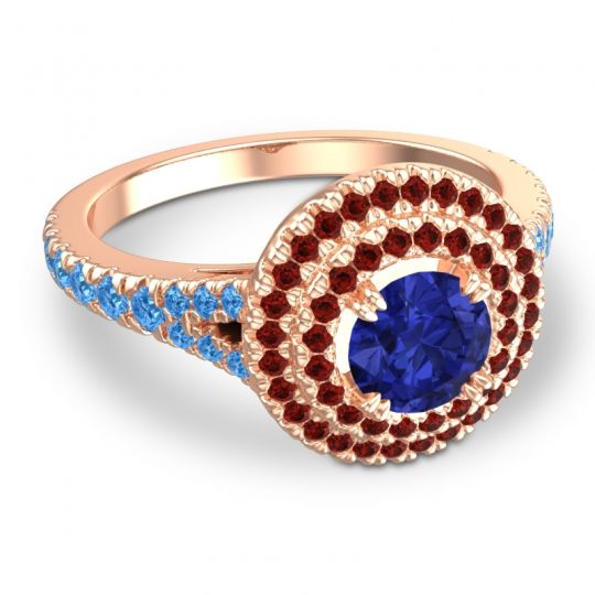 Ornate Halo Pave Nikama Ring
