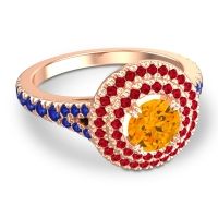 Ornate Halo Pave Nikama Ring