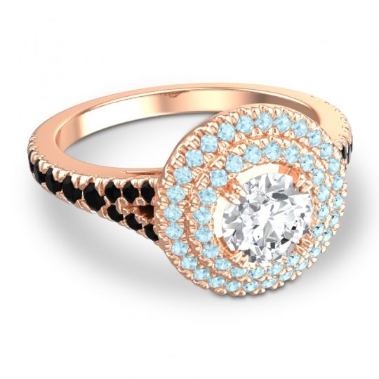 Ornate Halo Pave Nikama Ring