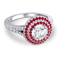 Ornate Halo Pave Nikama Ring